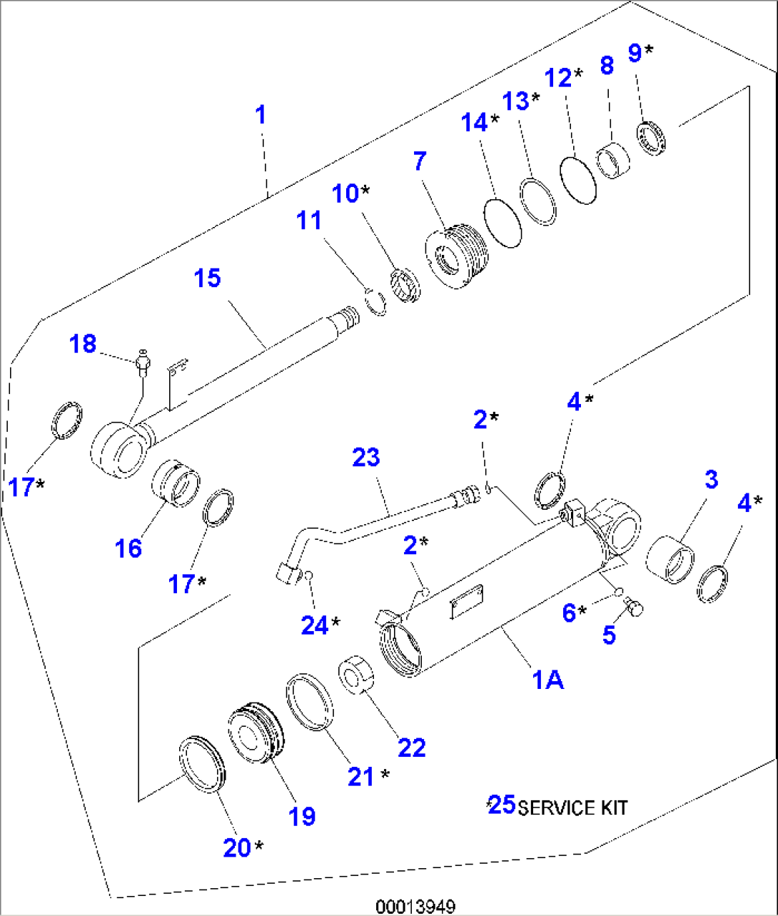 BUCKET CYLINDER (INNER PARTS)