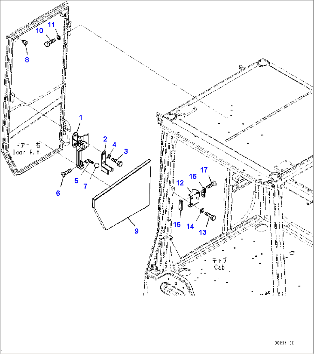 ROPS Cab, Door, R.H. (2/3) (#55425-)