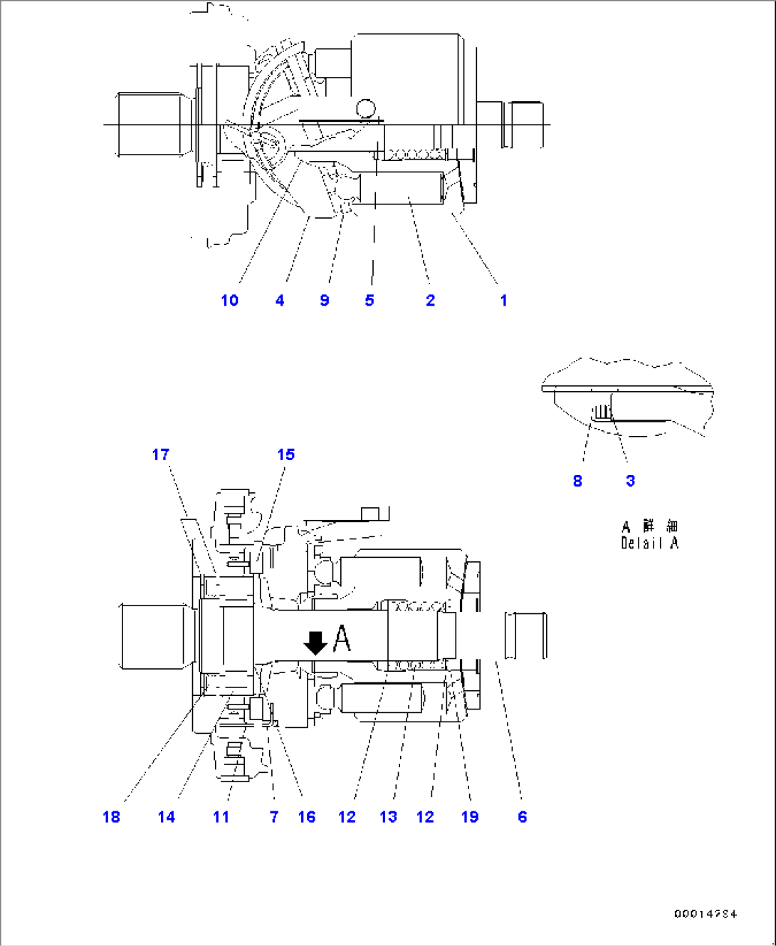 Hydrostatic Transmission (HST) Pump and Motor, HST Pump, Cylinder Block (#80001-)