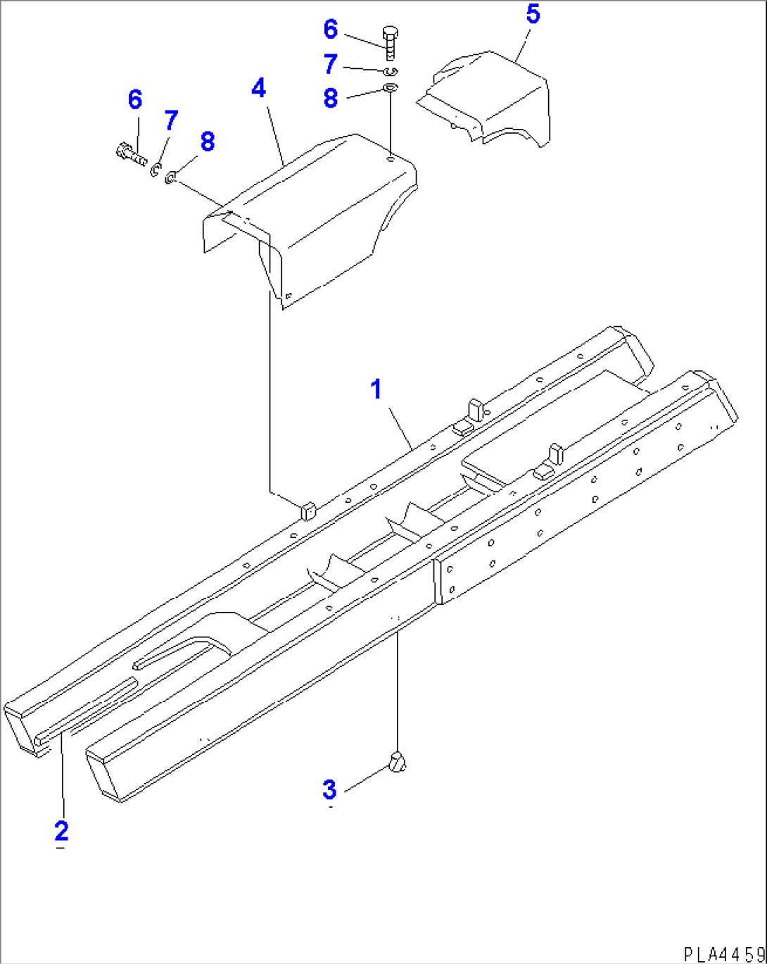 TRACK FRAME (RUBBER SHOE SPEC.)(#76527-78603)