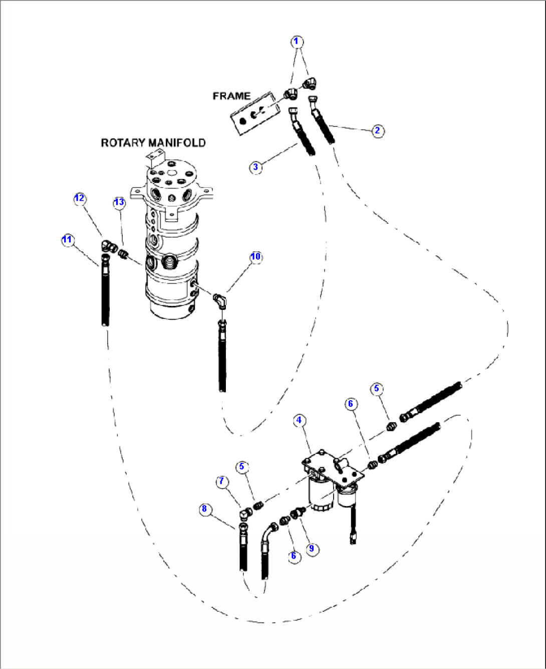 D0200-01A0 CONTINUOUS ROTATION FUEL SYSTEM FUEL TANK TO ROTARY MANIFOLD