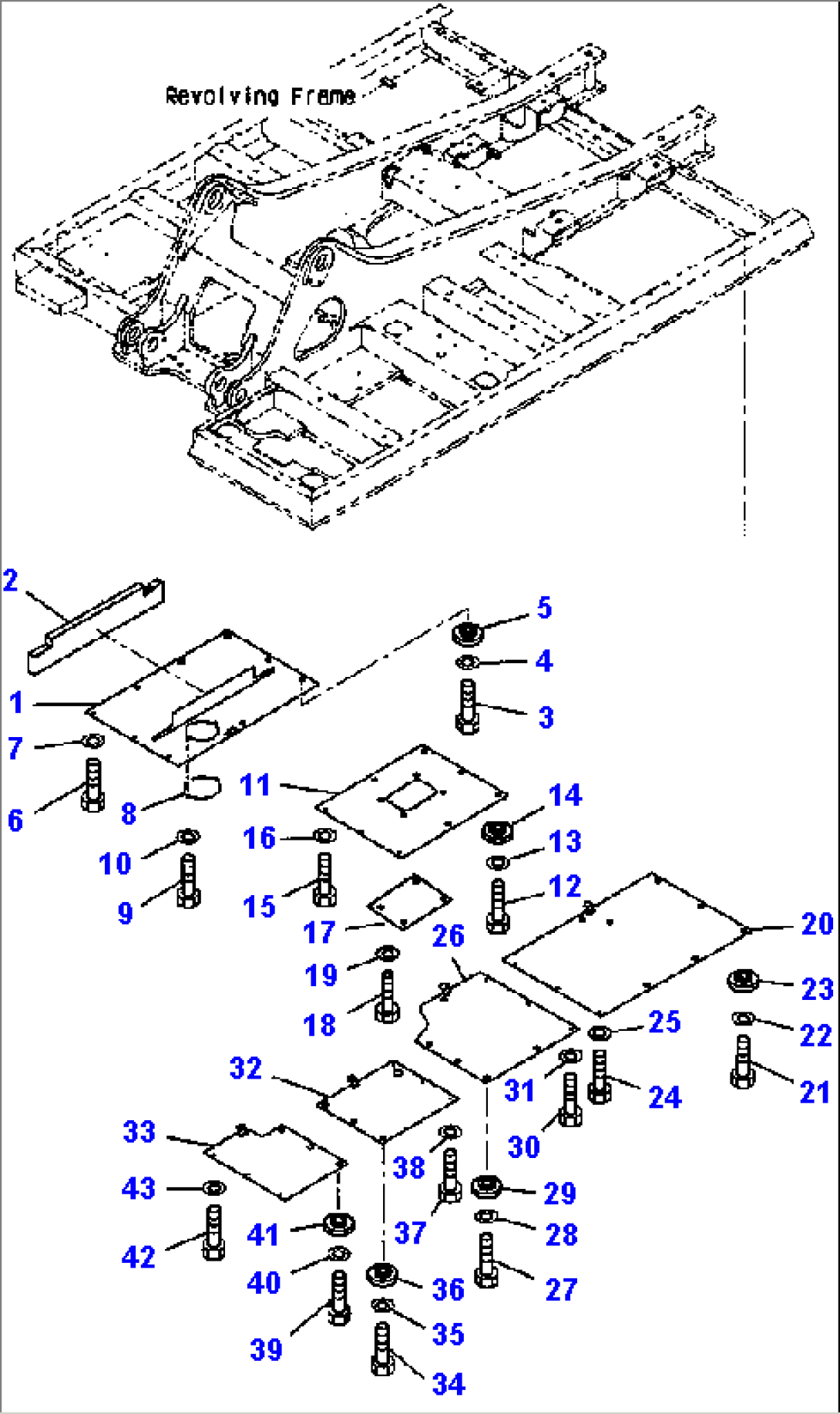 FIG. M1810-01A0 UNDER COVER - REVOLVING FRAME - STANDARD