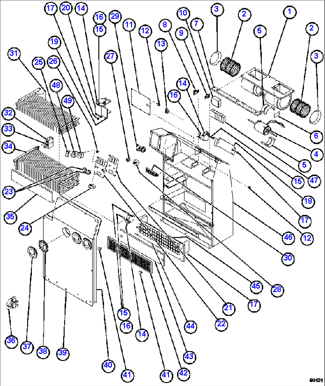 HEATER/AIR CONDITIONER ASSEMBLY 1/2 (SM6199)