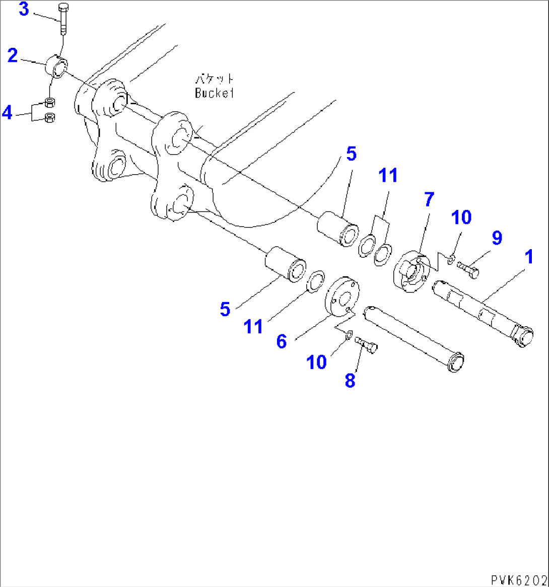 BUCKET PIN (MULTI CHANGE) (FOR KKU COUPLER)(#5878-)
