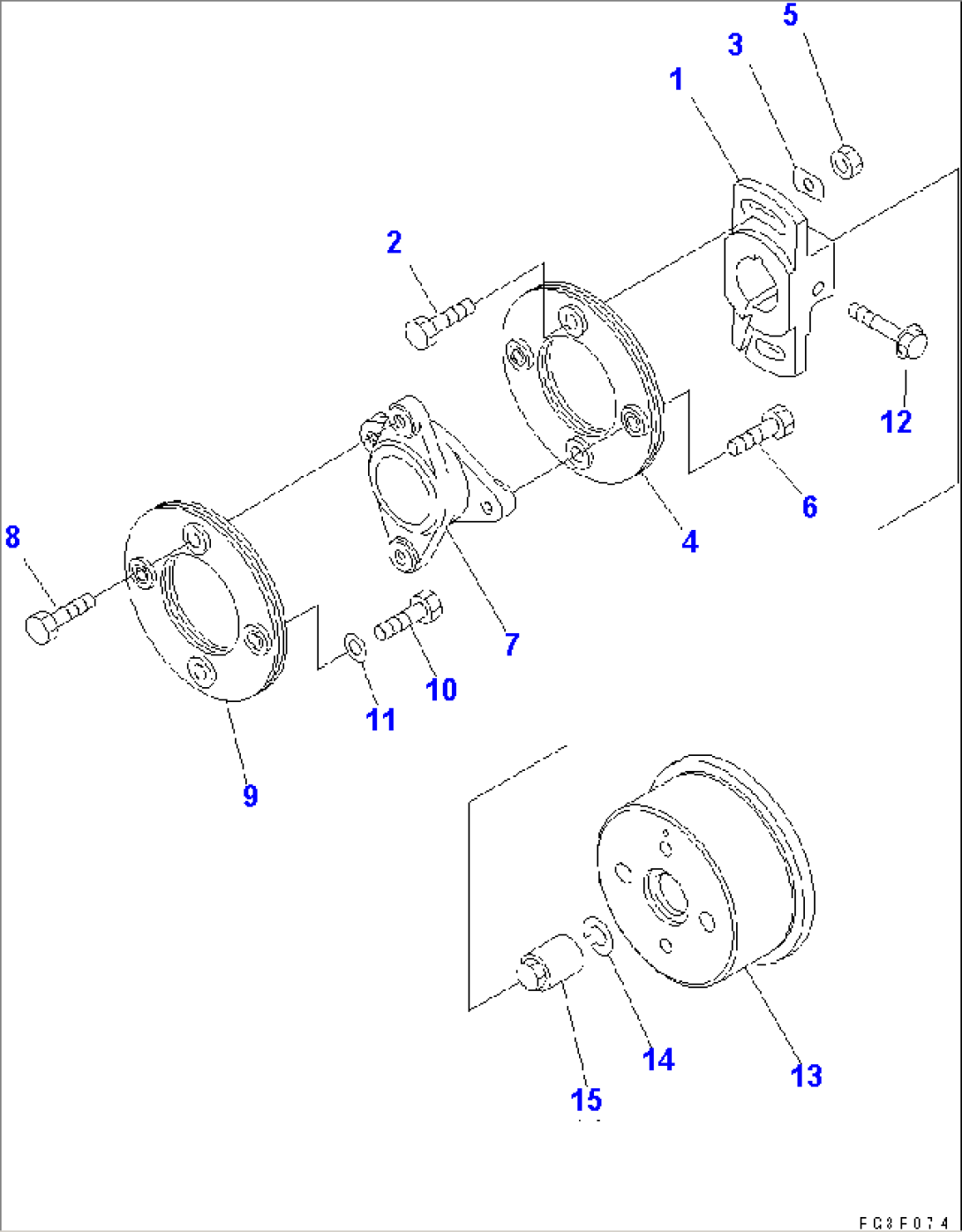 FUEL INJECTION PUMP (COUPLING) (INNER PARTS) (LOG LOADER)(#11574-)