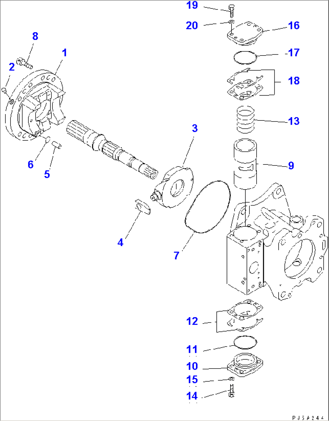 LOADER PUMP (3/14) (FOR ACTIVE WORKING) (FOR KA)(#51001-)