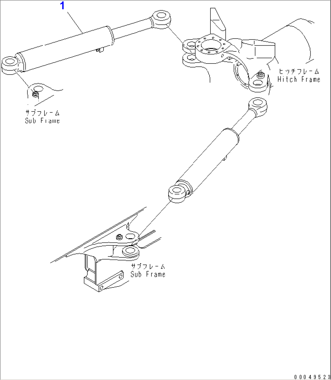 STEERING CYLINDER (R.H.)(#7001-)