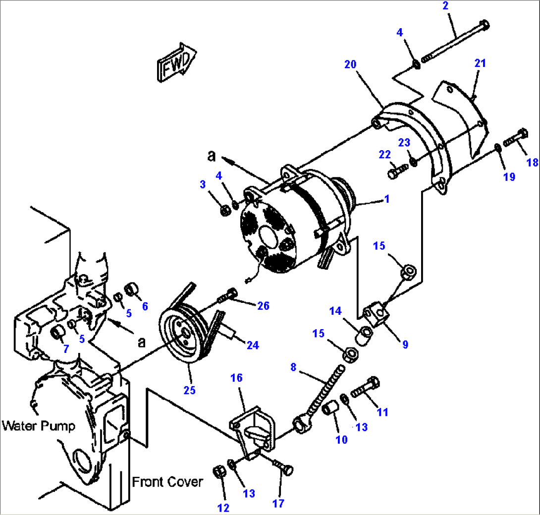 FIG. A6010-A4H4 ALTERNATOR (50A)