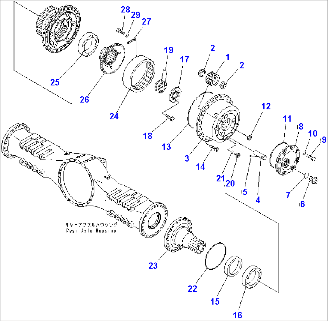 REAR AXLE (FINAL DRIVE) (L.H.) (LIMITED SLIP DIF.)(#2001-)