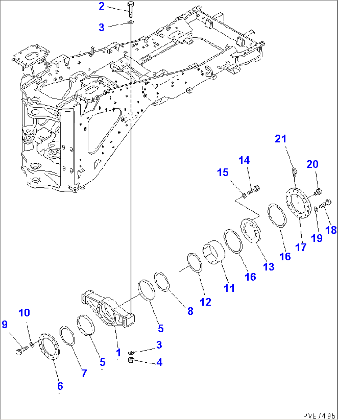 AXLE SUPPORT(#50001-50041)