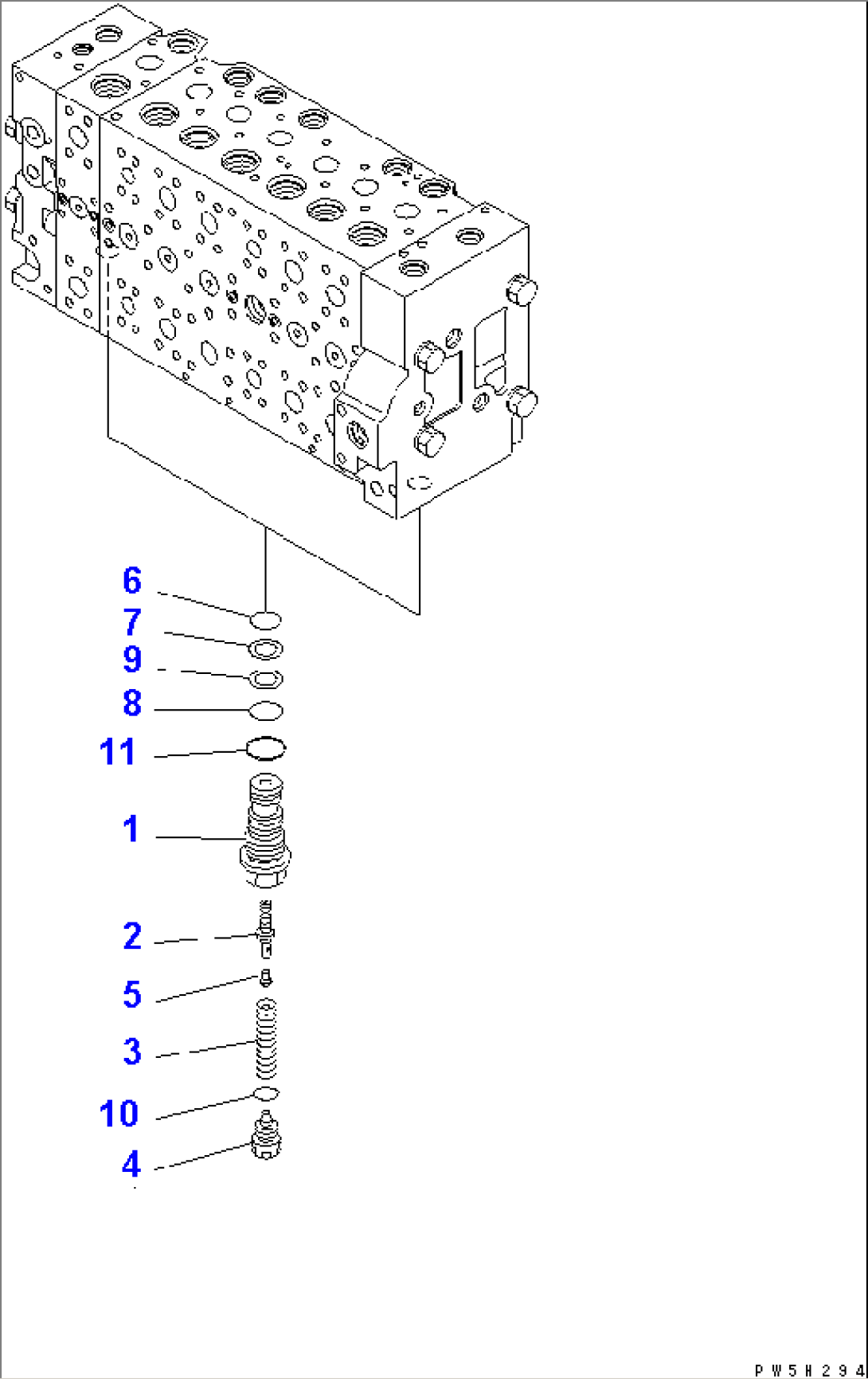 MAIN VALVE (1-ACTUATOR) (8/19) (ARM CRANE¤ DEMOLITION SPEC.¤ 2-PIECE BOOM¤ SLIDE ARM)(#20001-)