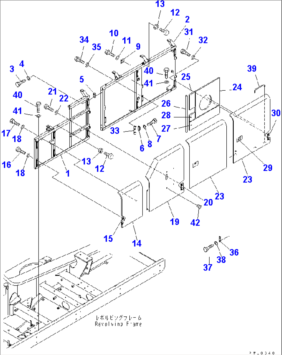 LEFT SIDE COVER (MACHINE CAB)(#30125-30174)