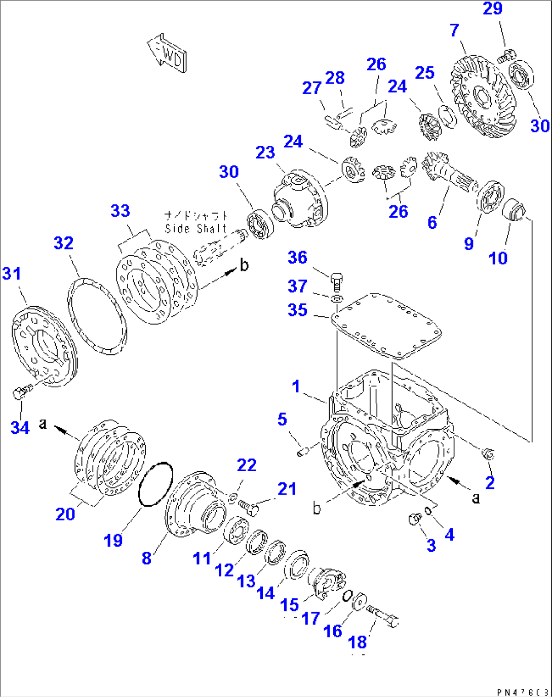 FRONT DIFFERENTIAL(#60001-)