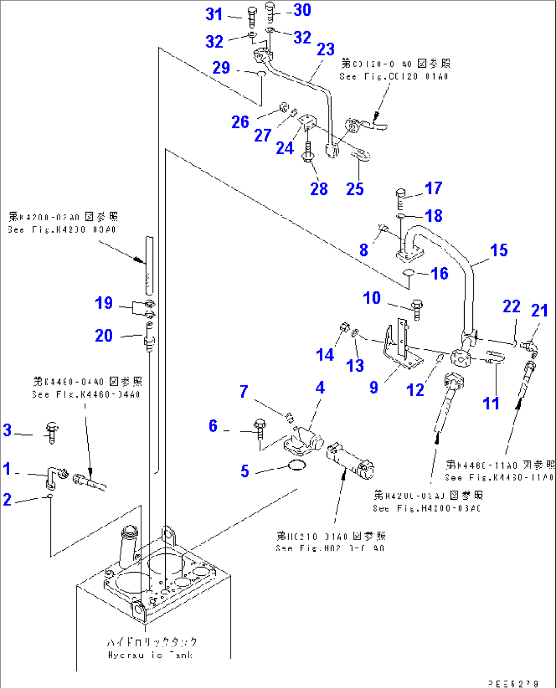 HYDRAULIC TANK (HYDRAULIC PIPING)(#53001-53999)