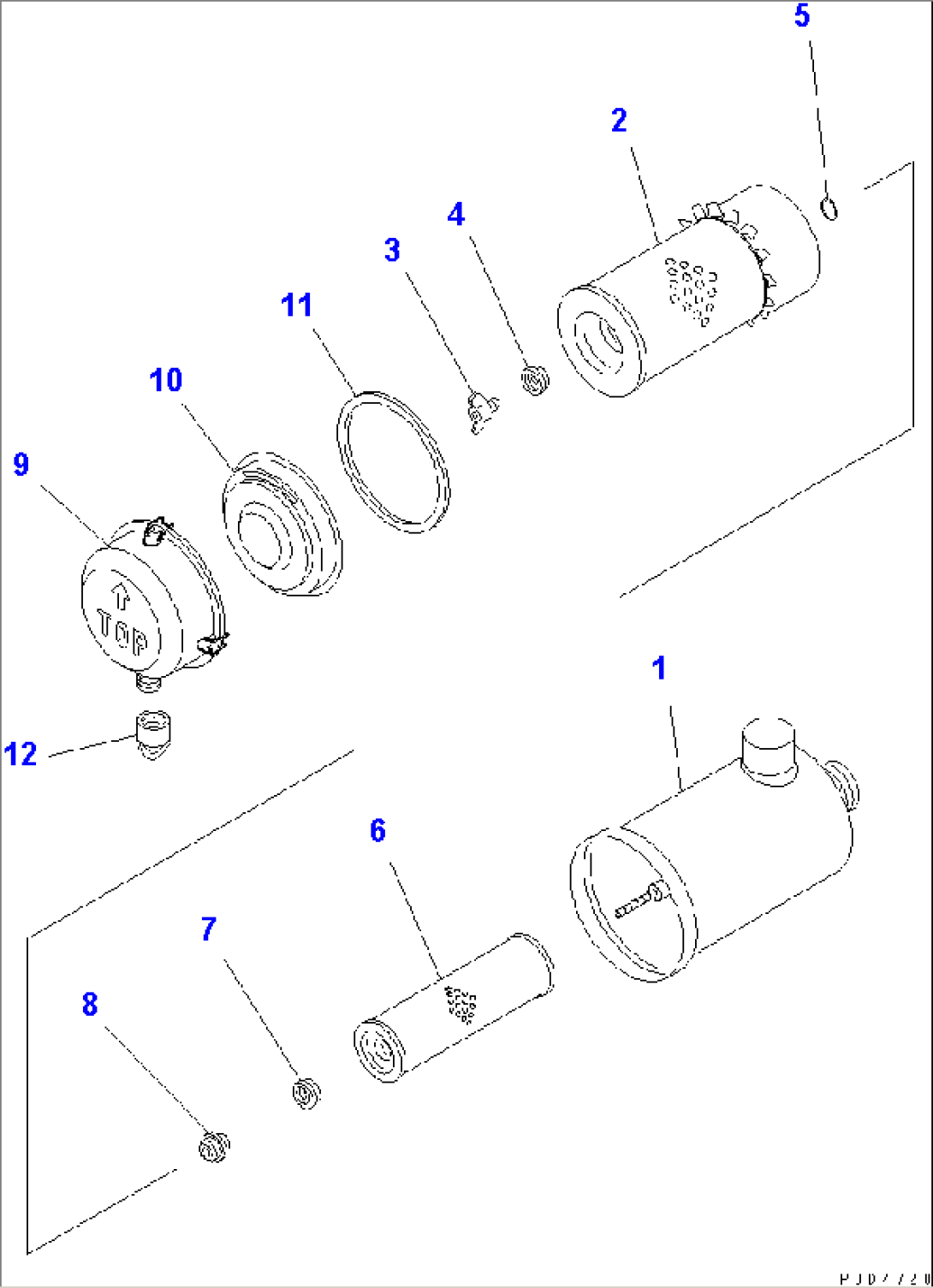 AIR CLEANER (DOUBLE ELEMENT TYPE)(#58001-)