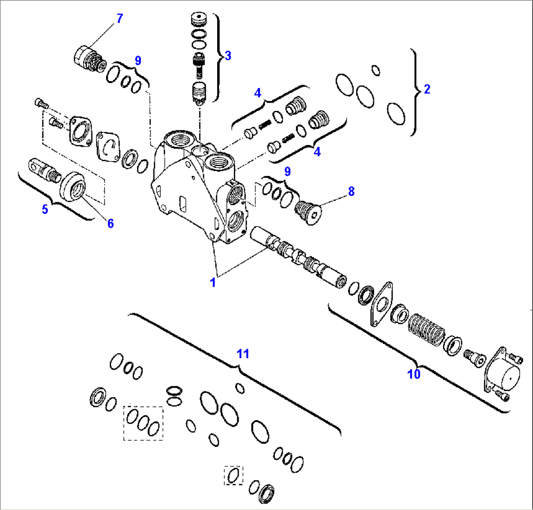 BACKHOE CONTROL VALVE (TELESCOPIC)