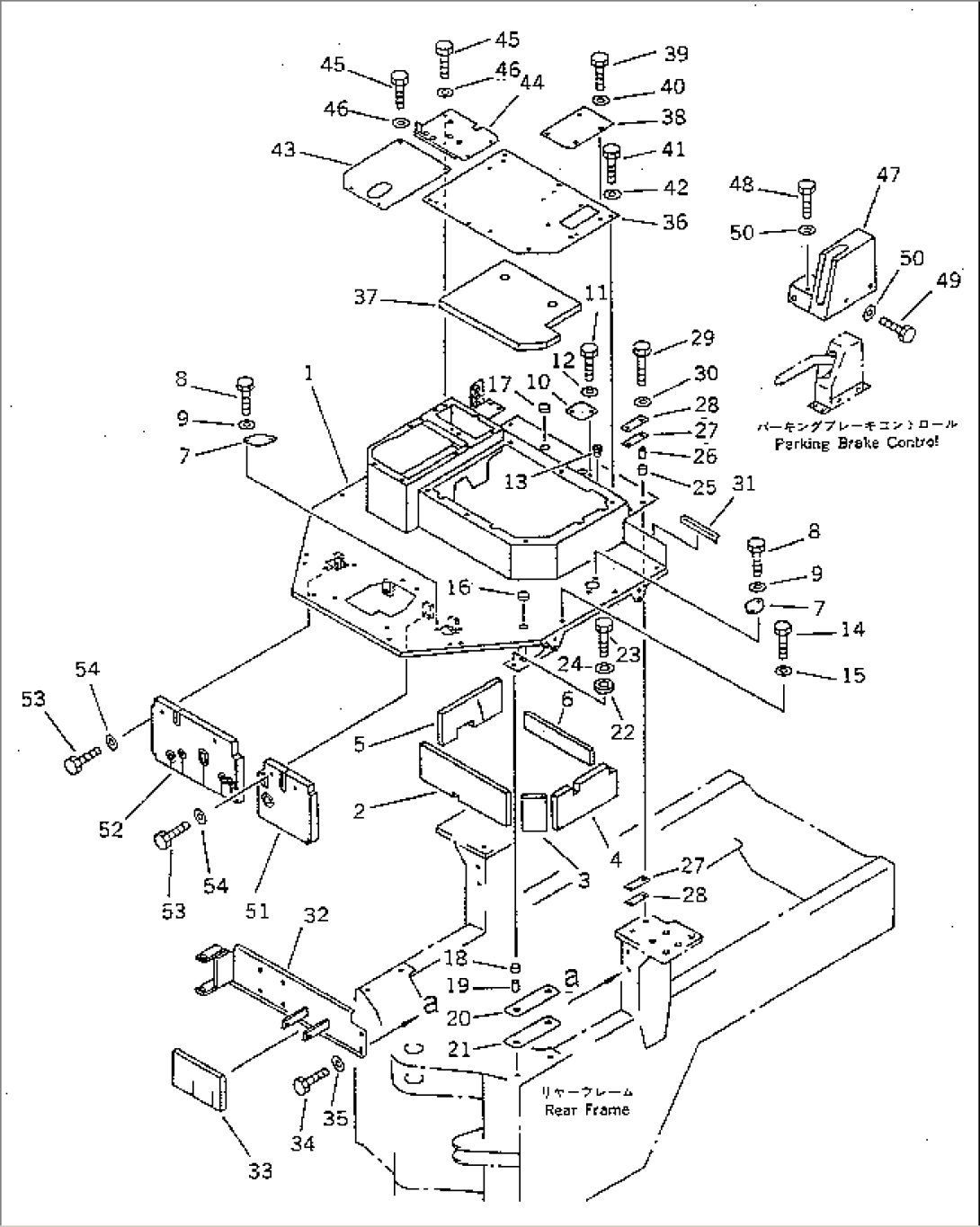 FLOOR FRAME (WITH CAB)(#32001-)