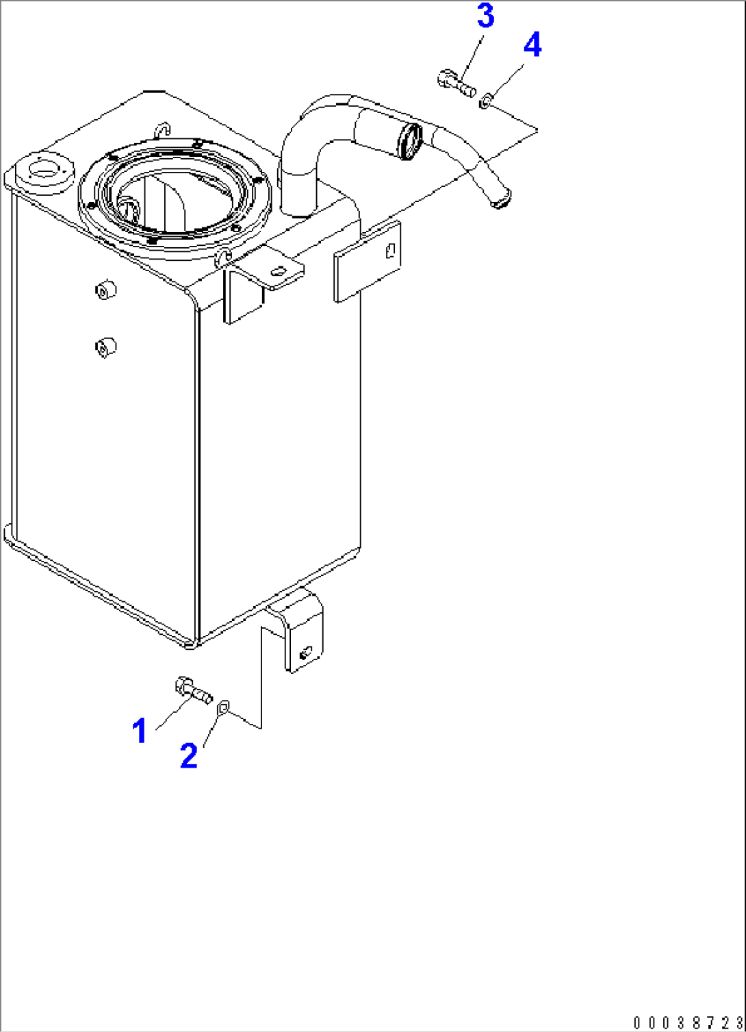 HYDRAULIC TANK (MOUNTING PARTS)(#71771-)