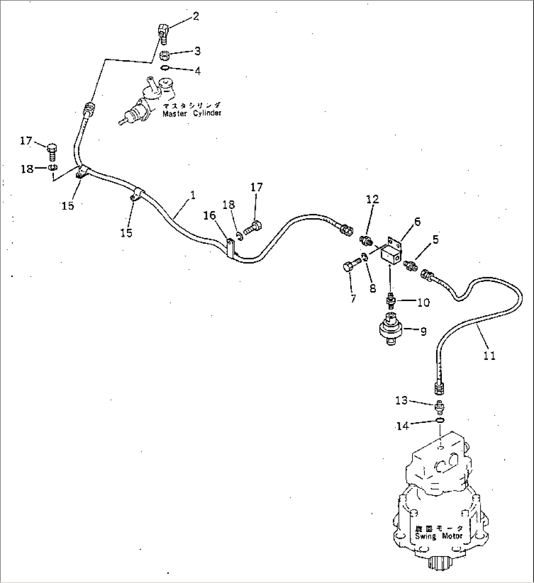 SWING BRAKE PIPING