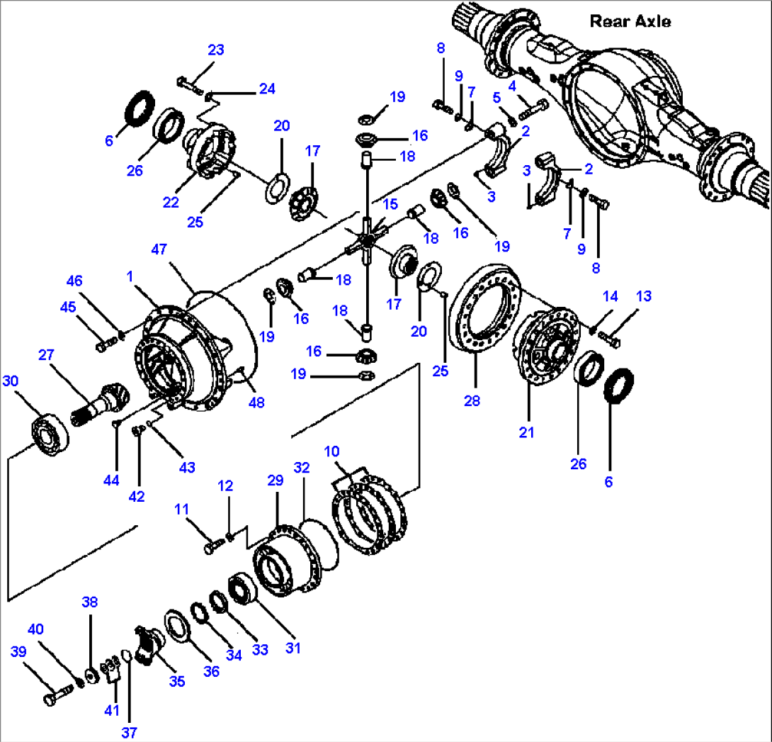F4500-06A0 REAR AXLE DIFFERENTIAL ASSEMBLY
