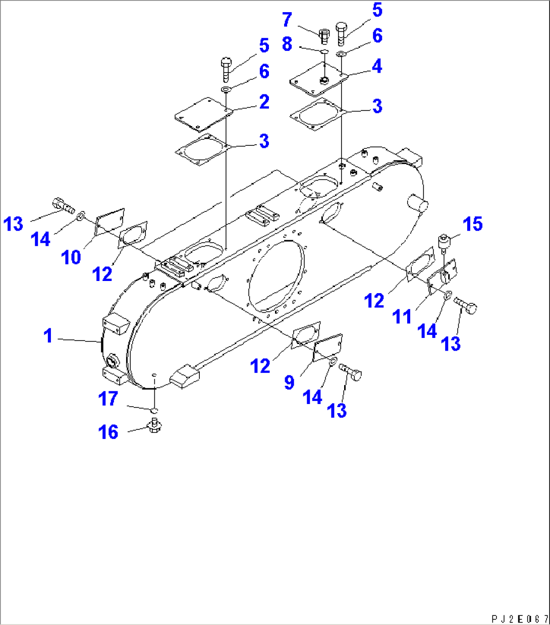 REAR AXLE (TANDEM CASE¤ R.H.) (NO SPIN DIFFERENTIAL)