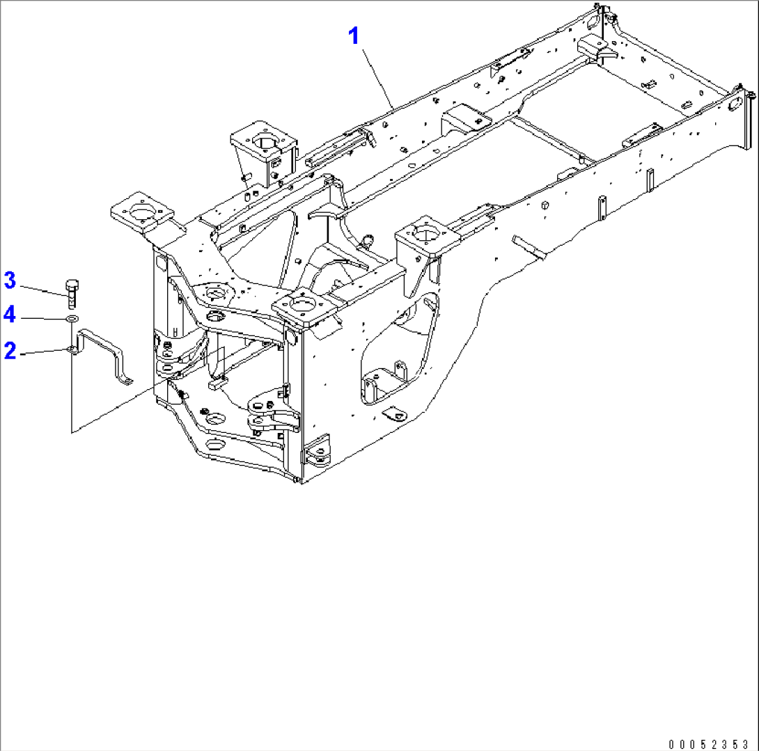 REAR FRAME (FOR COUNTER WEIGHT - FOR LOG AND FORK)(#65001-)