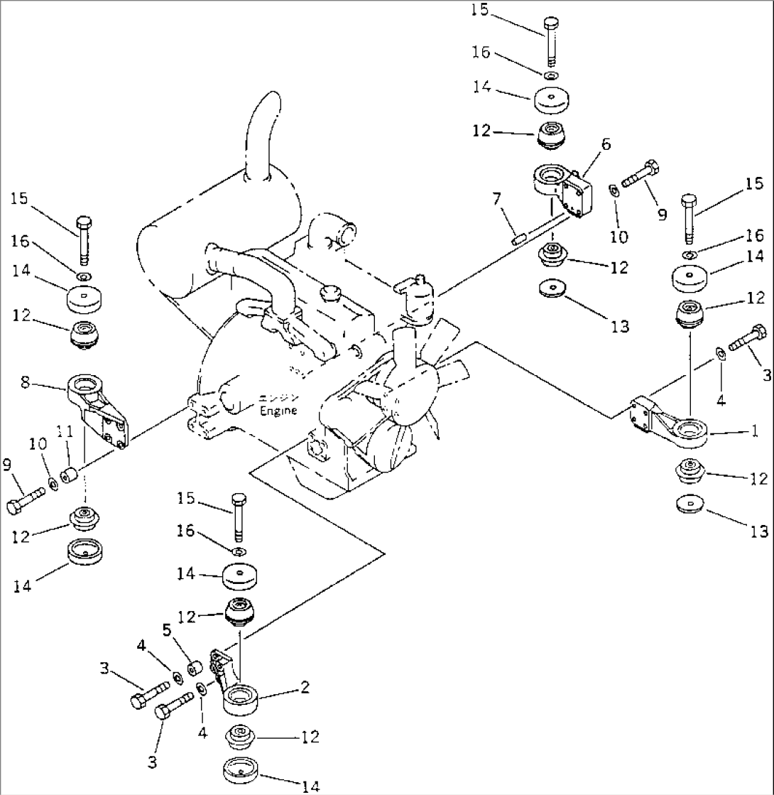 ENGINE MOUNTING PARTS