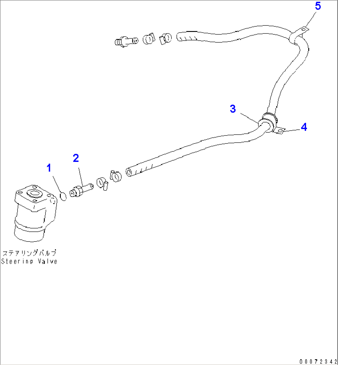 STEERING LINE (DRAIN LINE RELATED PARTS) (-40ßC SPEC.)(#52406-)