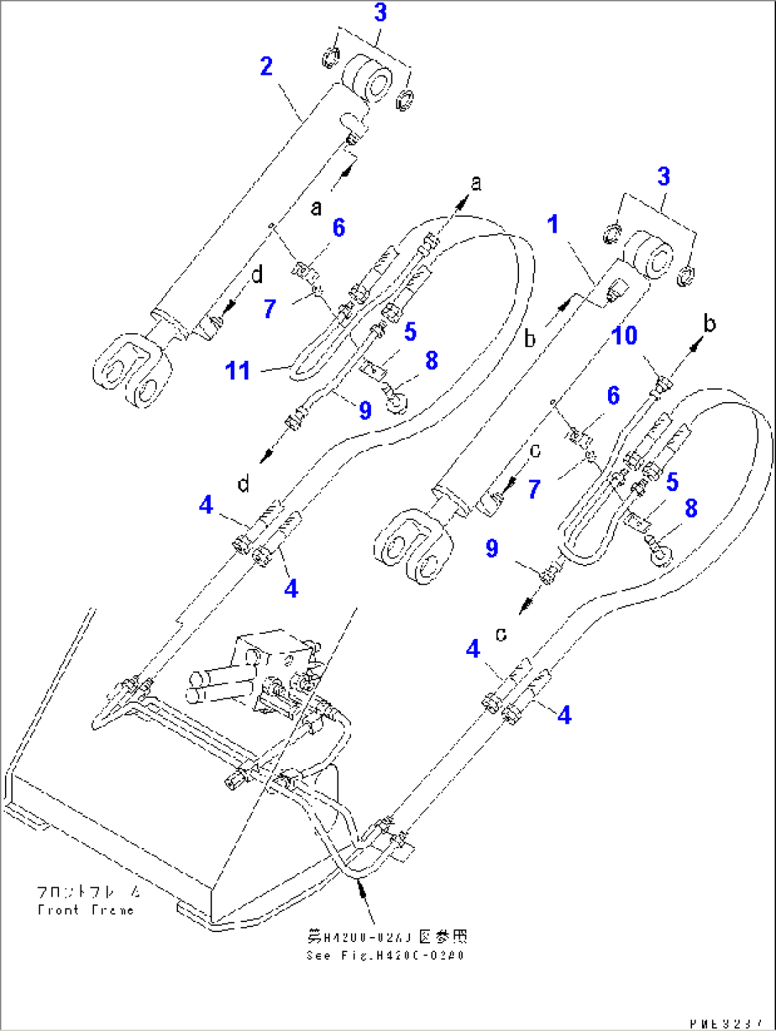 LIFT CYLINDER (LIFT CYLINDER AND PIPING)