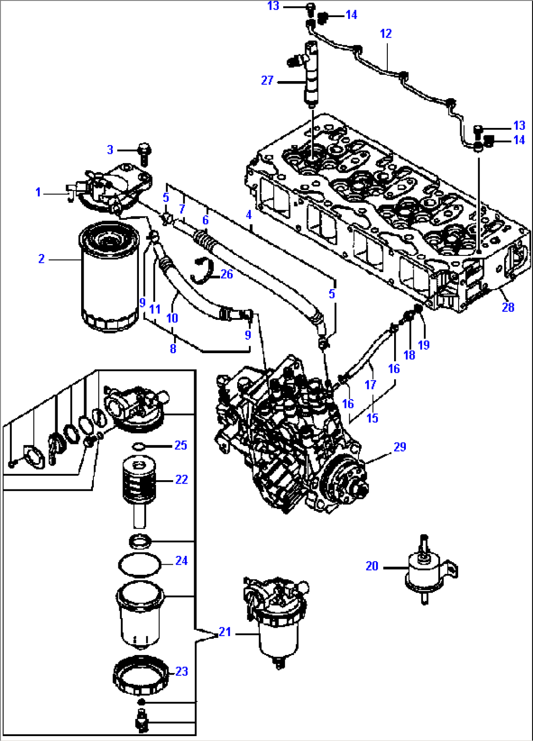 A0120-0410 ENGINE FUEL PIPING
