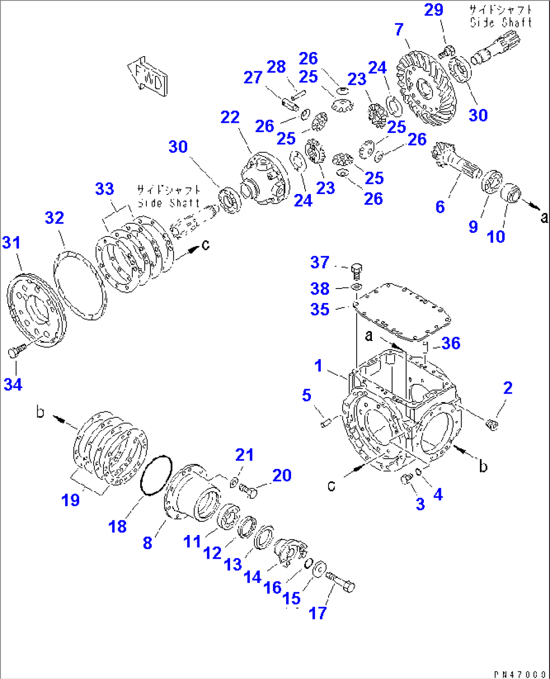 FRONT DIFFERENTIAL(#50001-)