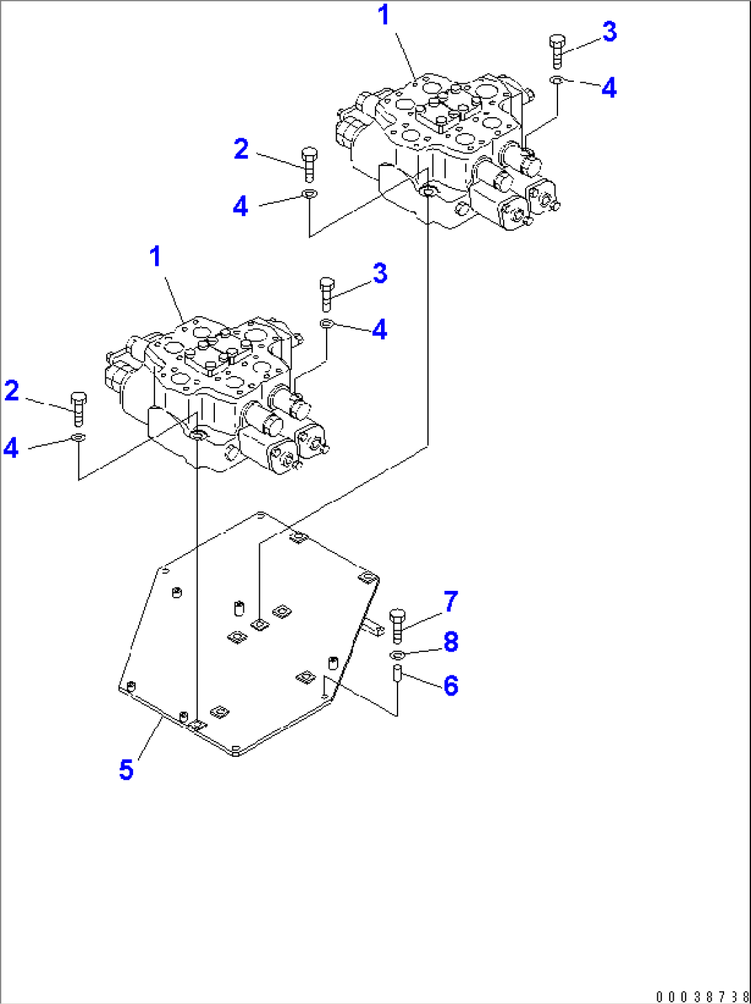 LOADER CONTROL VALVE (VALVE AND MOUNTING PARTS) (FOR REMOTE POSITIONER)