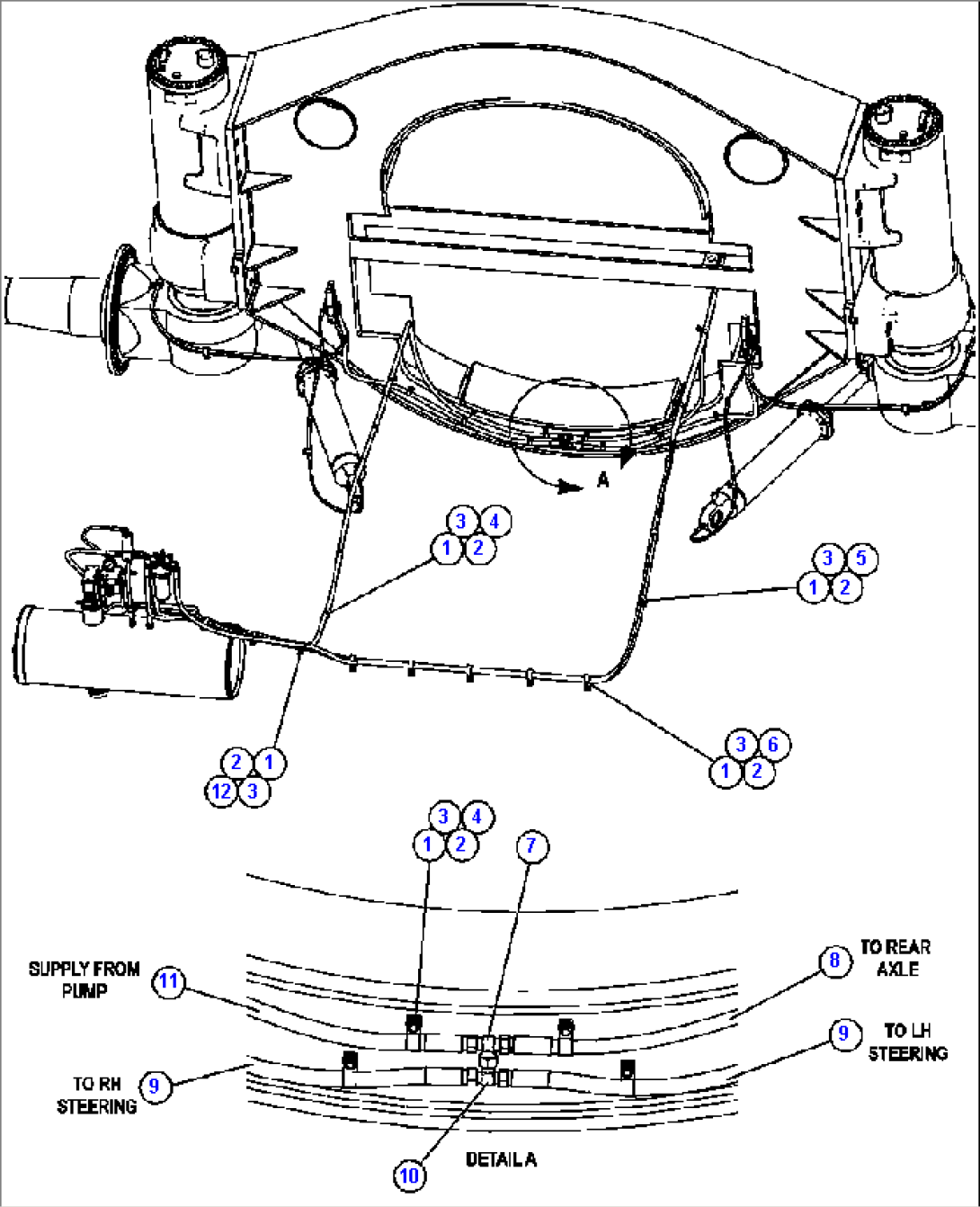 AUTOMATIC LUBRICATION - FRAME PIPING