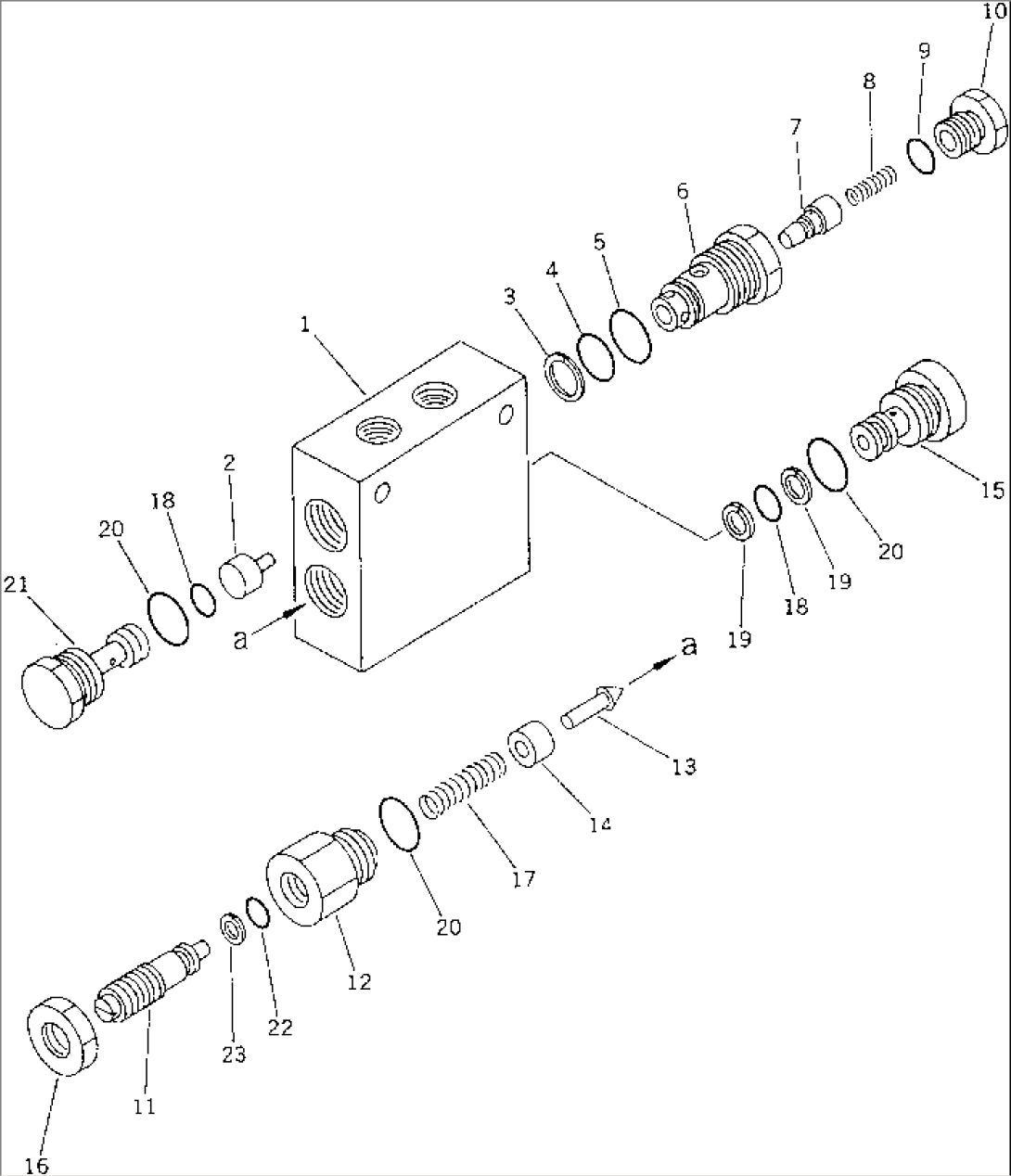 PILOT CHECK VALVE (FOR BLADE LIFT¤ L.H.)(#60001-60044)