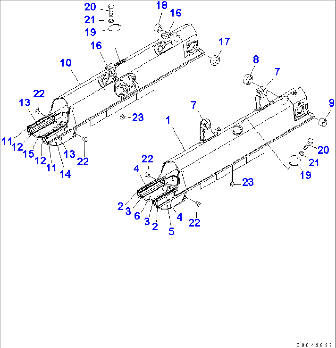 TRACK FRAME (FOR POWER ANGLE POWER TILT DOZER)