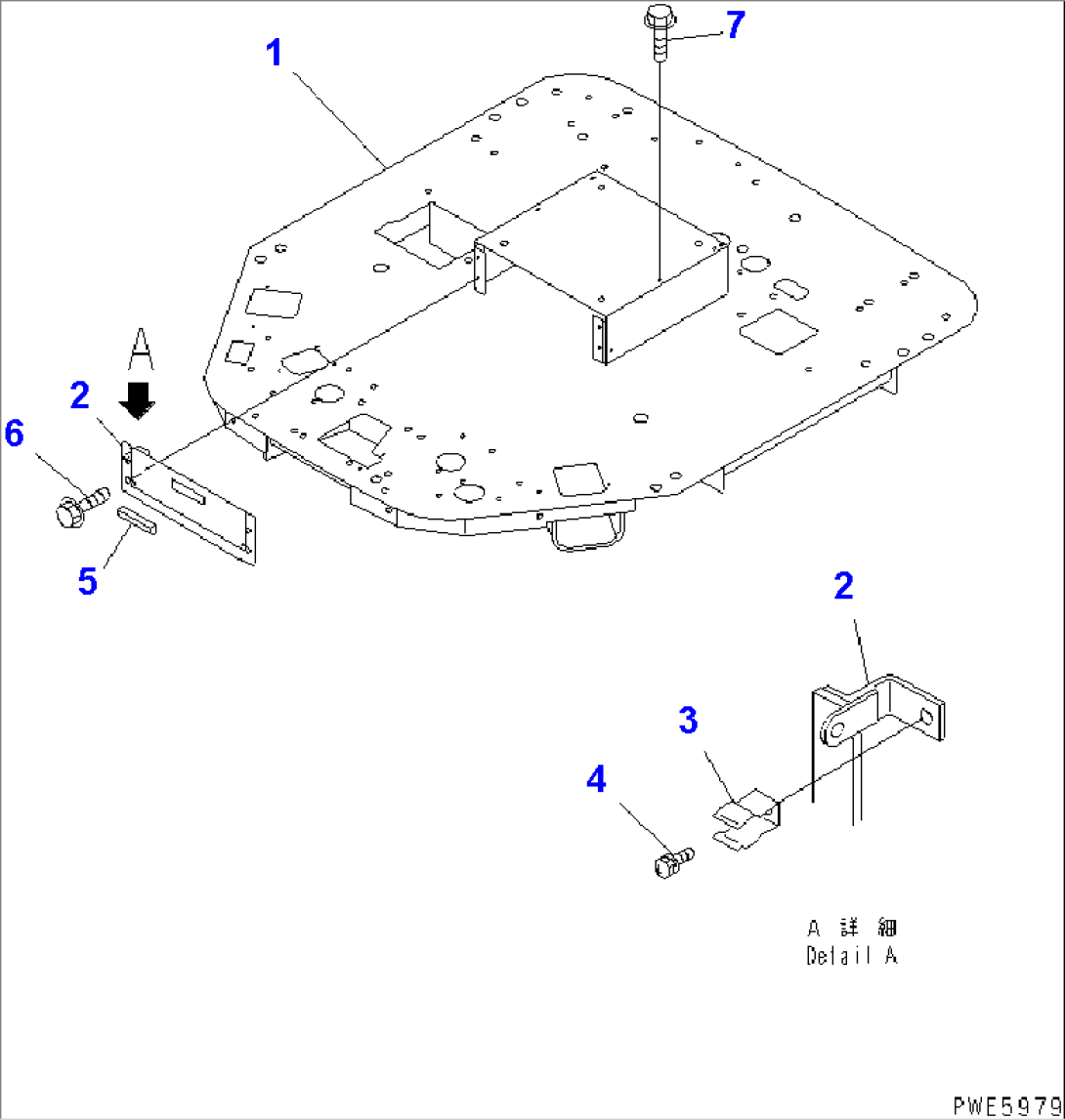 FLOOR (FLOOR FRAME) (CABLE CONTROL TYPE)(#63001-64224)