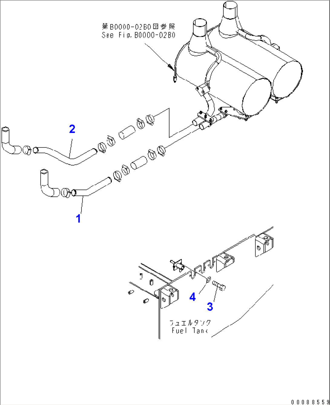 ENGINE (DRAIN PIPING MOUNTING PARTS)(#60002-)
