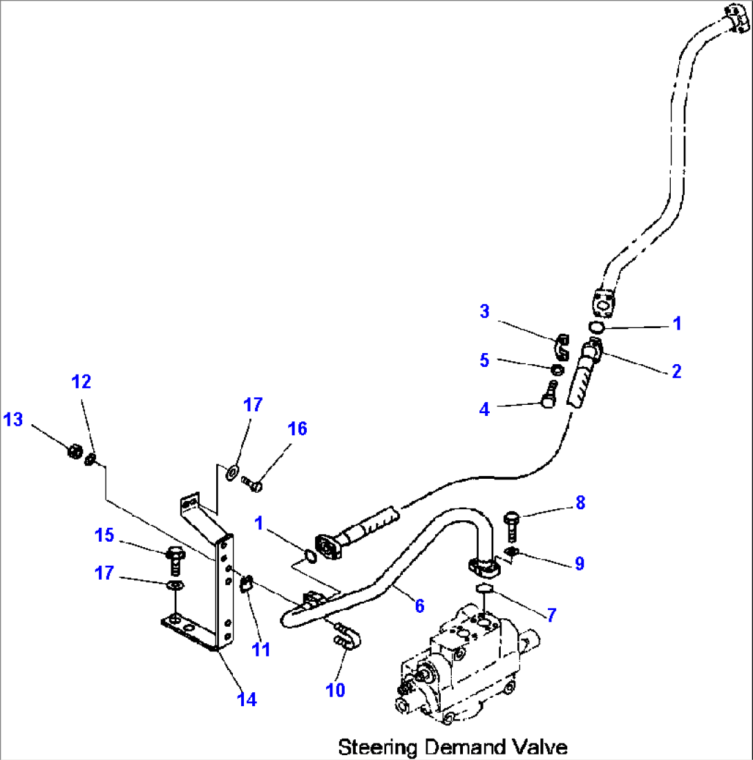 H4200-05A0 HYDRAULIC PIPING DELIVERY LINE FOR STEERING DEMAND VALVE (2/2)