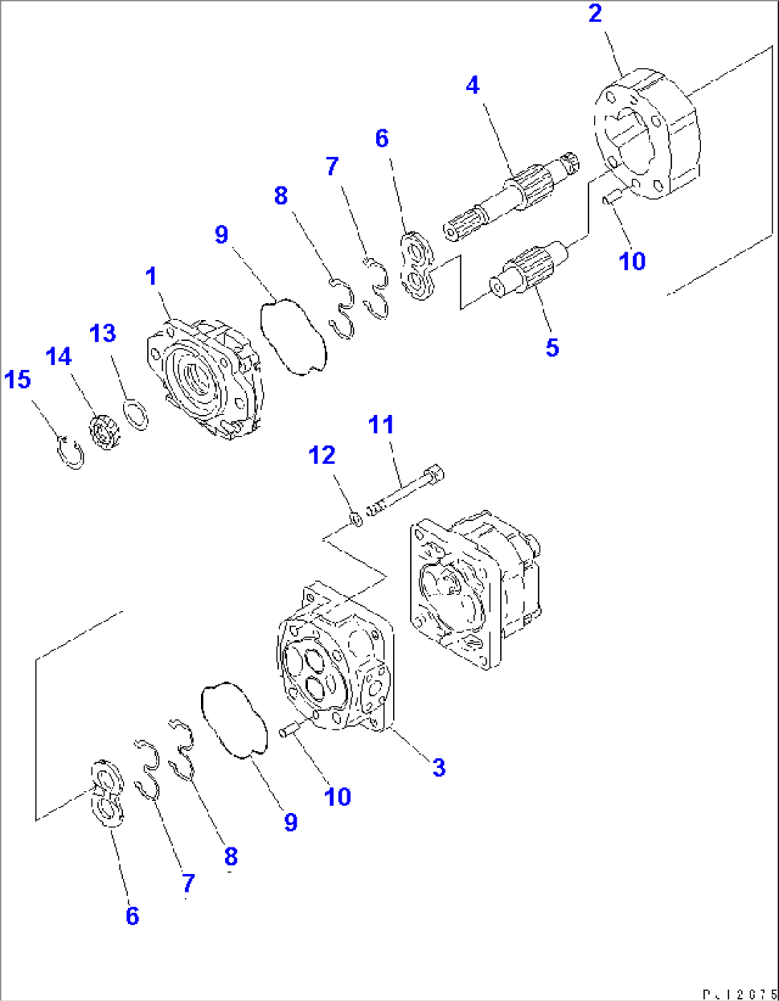 WORK EQUIPMENT PUMP (1/2) (WITH SCRAPER)(#3001-)