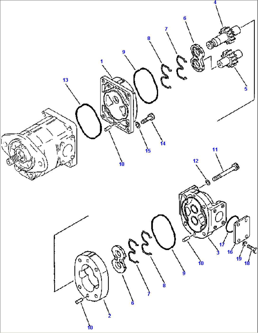 HYDRAULIC PUMP - KOMATSU REAR