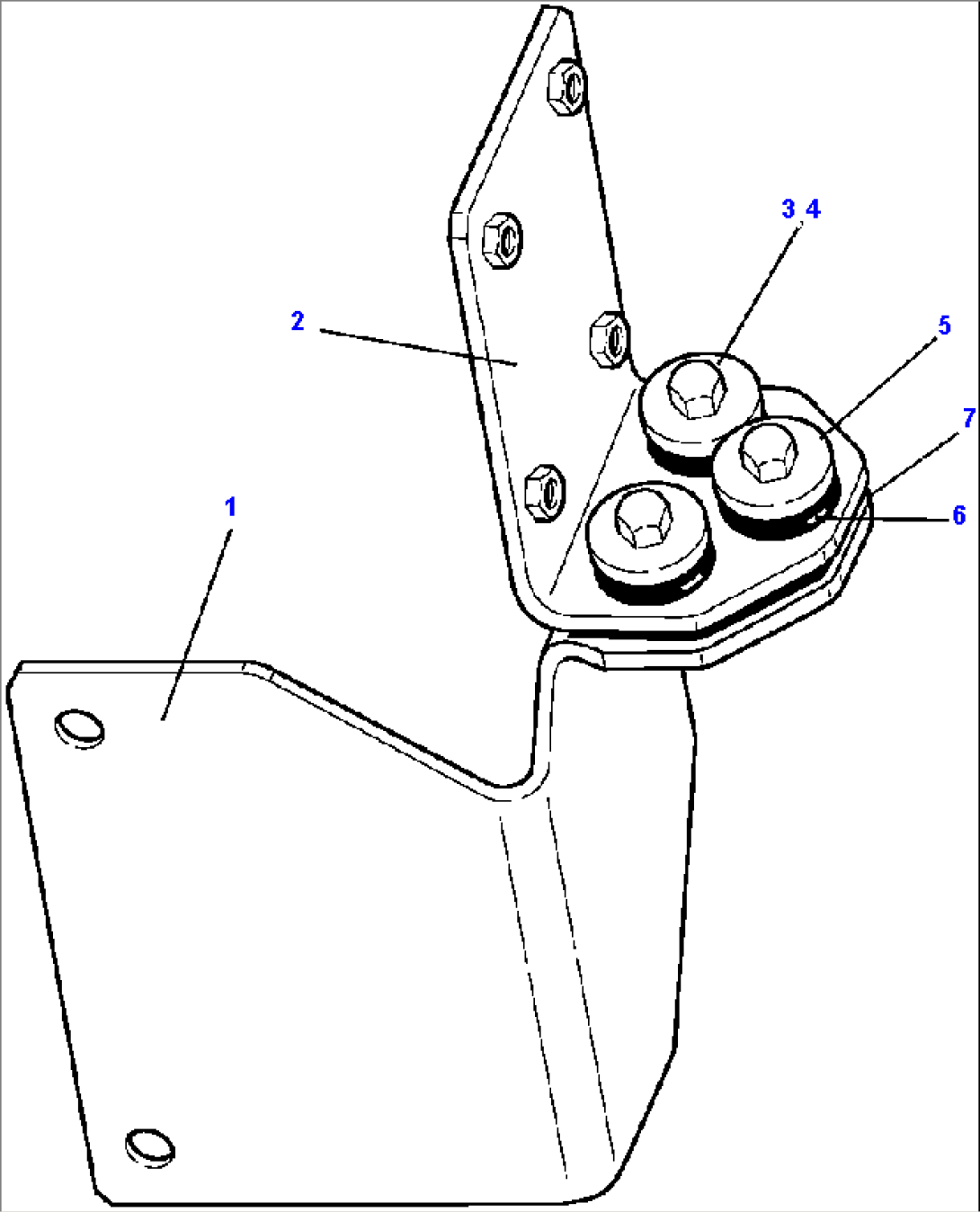 M1130-02H0 MACHINE CAB LEFT SIDE DOOR (ENGINE OIL REMOTE MOUNT BRACKET) (2/3)