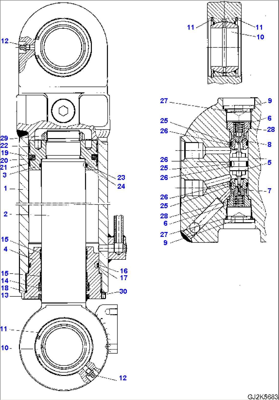 OUTRIGGER CYLINDER (INNER PARTS)