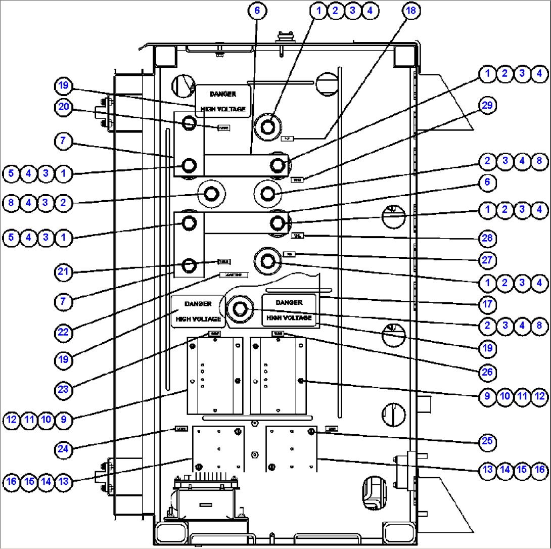 CONTROL CABINET - CENTER DOOR (LEFT SIDE WALL)