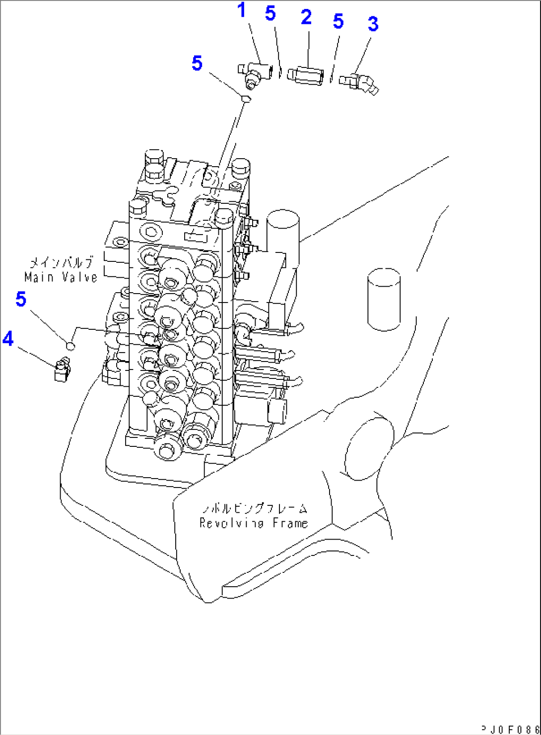 ARM CRANE (BUCKET SOLENOIDO VALVE) (MULTI) (BLUE)(#7301-)