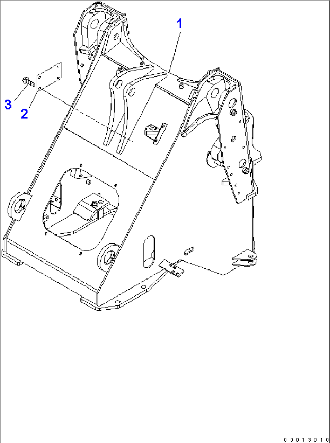 FRONT FRAME (FOR 3-SPOOL VALVE)