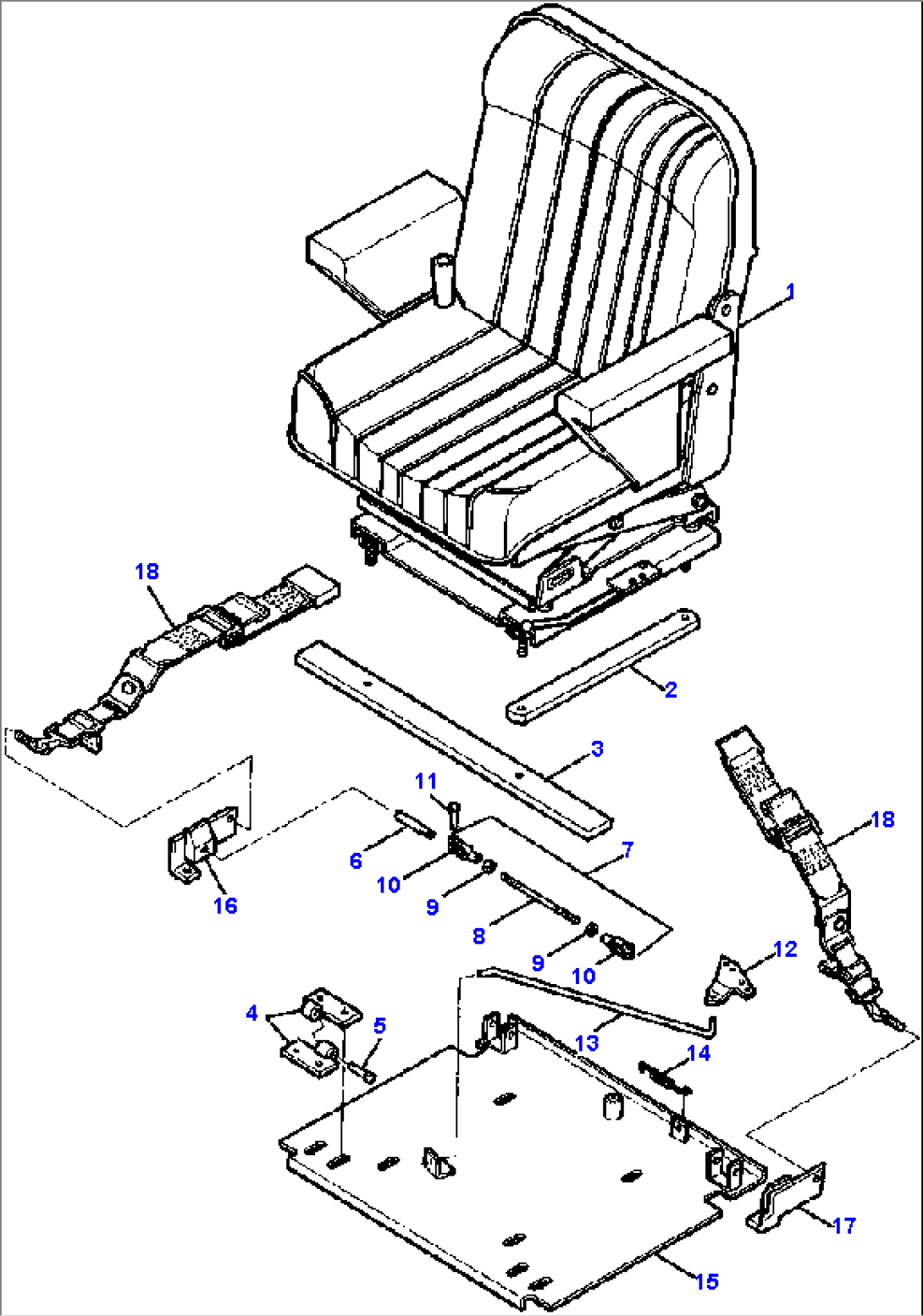 SUSPENDED SEAT MOUNTING