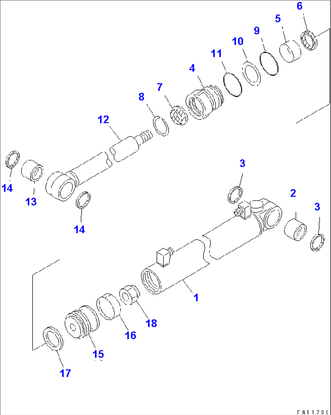 BLADE SIDE SHIFT CYLINDER(#6001-)