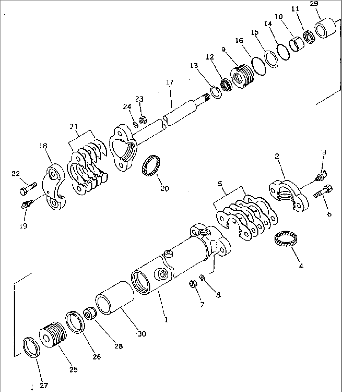 DRAWBAR SHIFT CYLINDER (FOR 90 DEG. BANK)(#2001-)