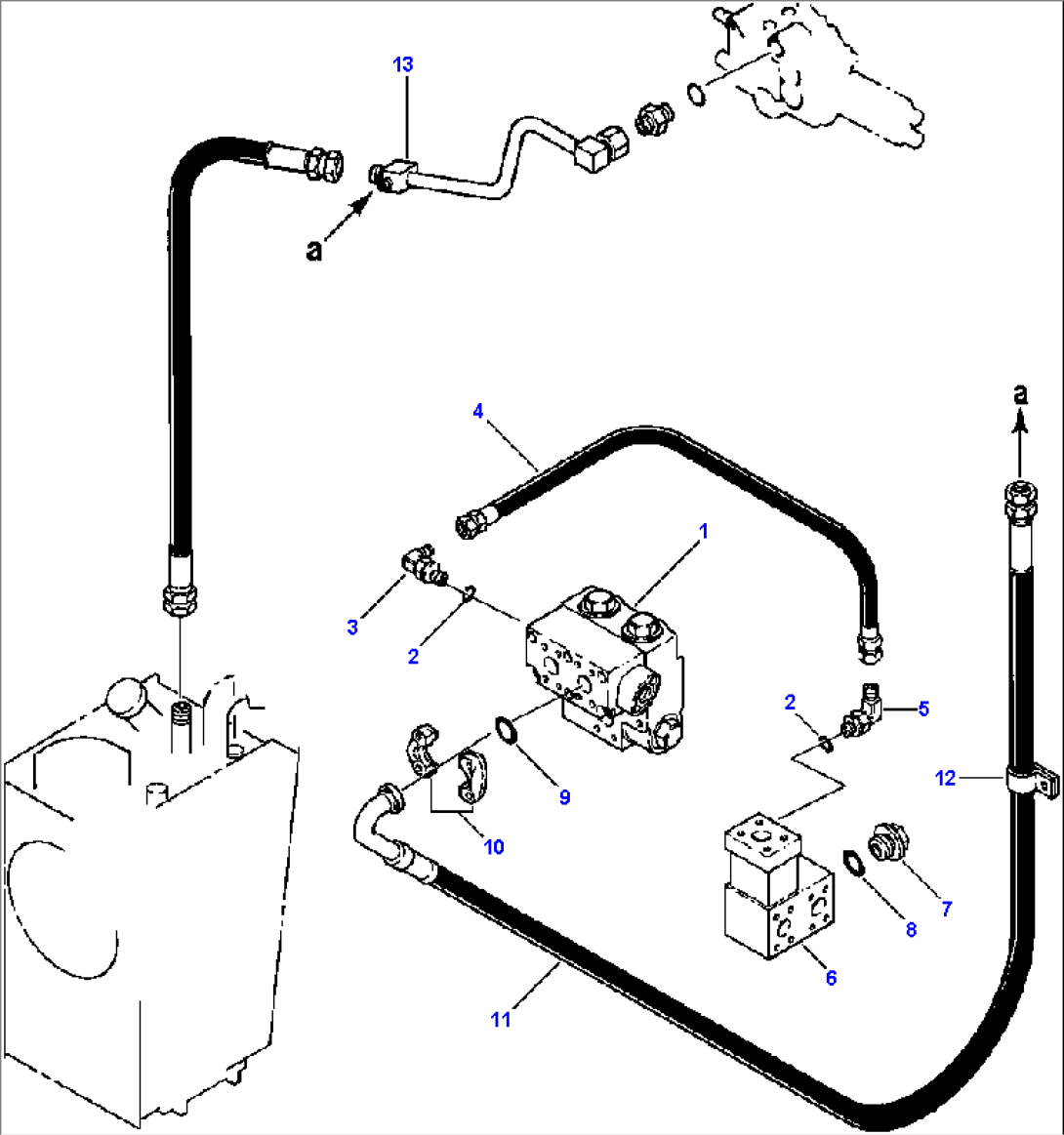 GROUND DRIVEN STEERING PIPING DIVIDER VALVE TO CONTROL VALVE