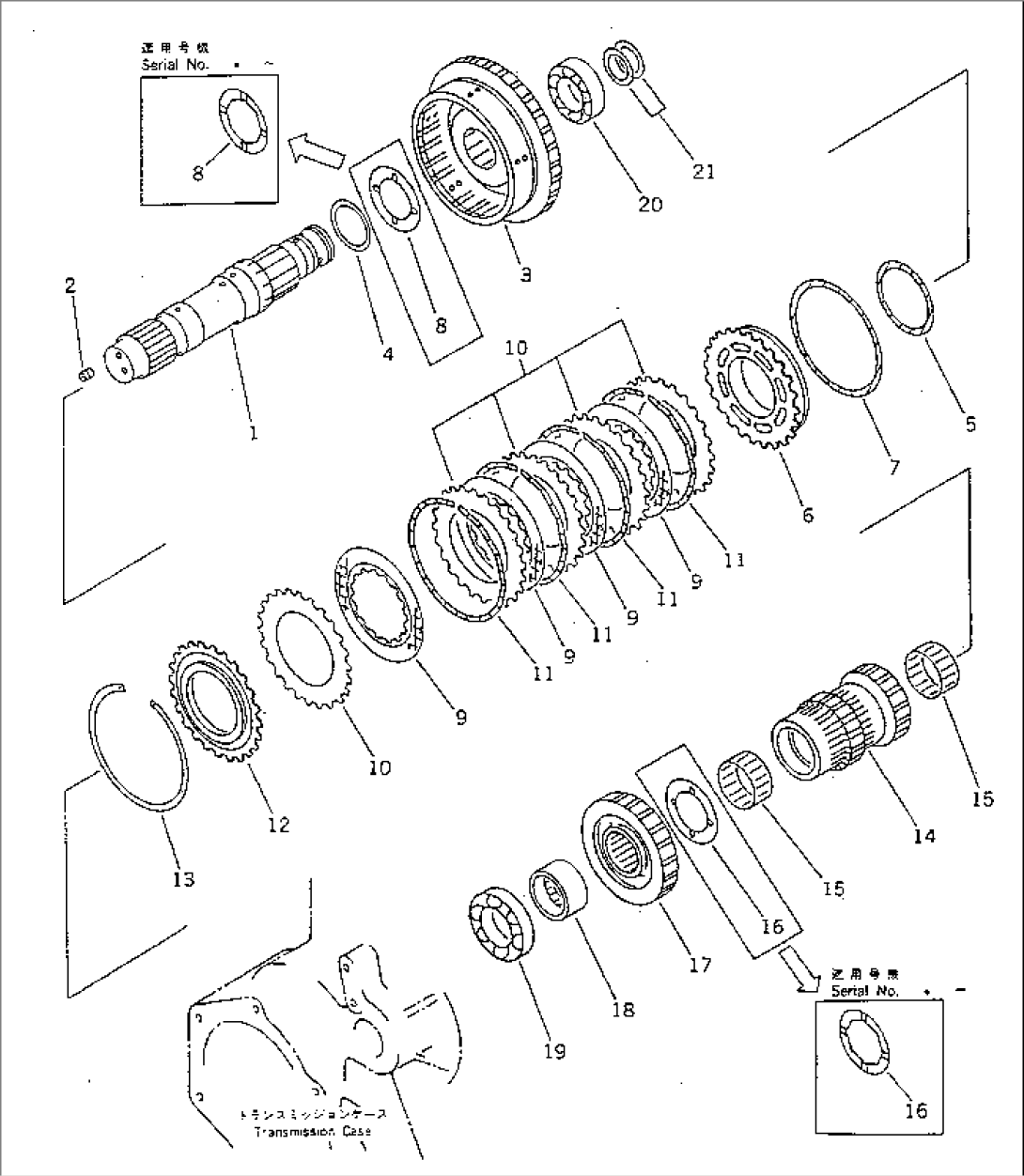 TRANSMISSION (1ST CLUTCH)(#20001-)